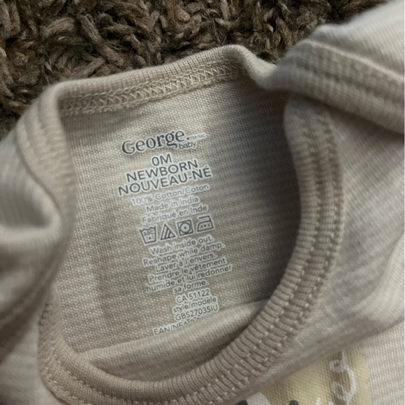 (2 for $5) George Newborn Beige Koala Bodysuit - Picture 5 of 5